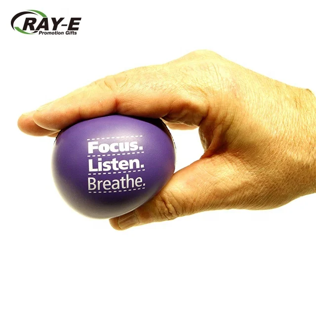 Round Stress Ball Assortment Stress Relief Toys for Kids and Adults Promo Custom Logo Printed PU Stress Ball