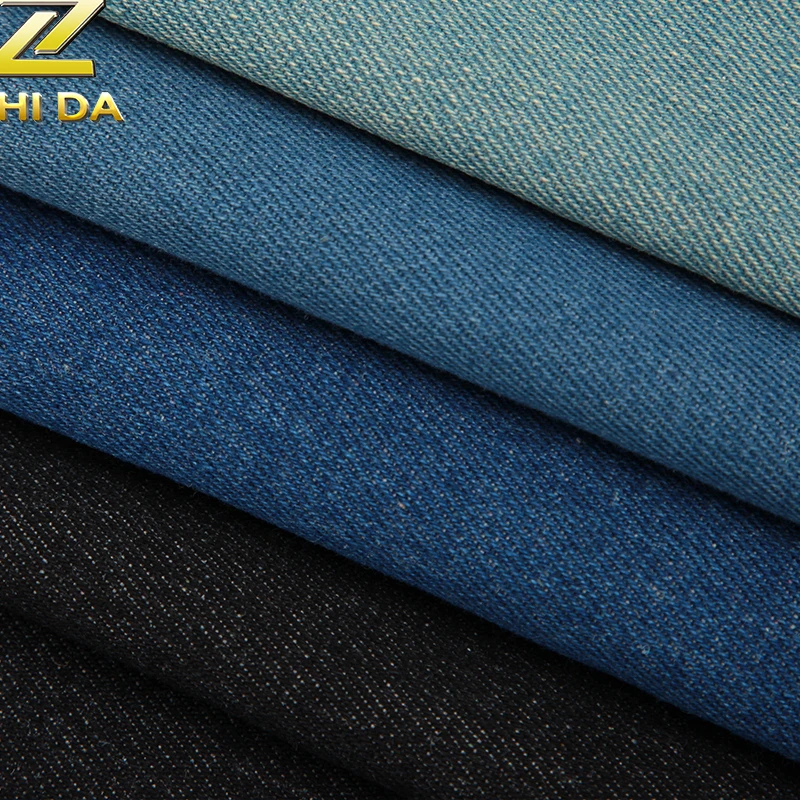 90% хлопок, 10% полиэстер, джинсовая вареная саржевая джинсовая ткань для сумки для покупок