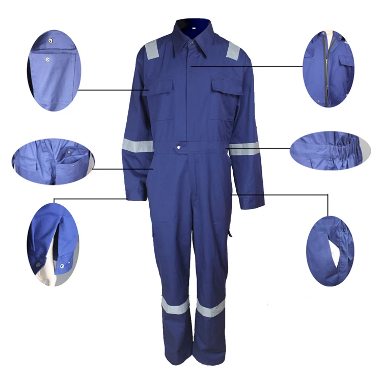 OEM Industrial Factory Flame Resistant Safety Work Coverall Uniforms