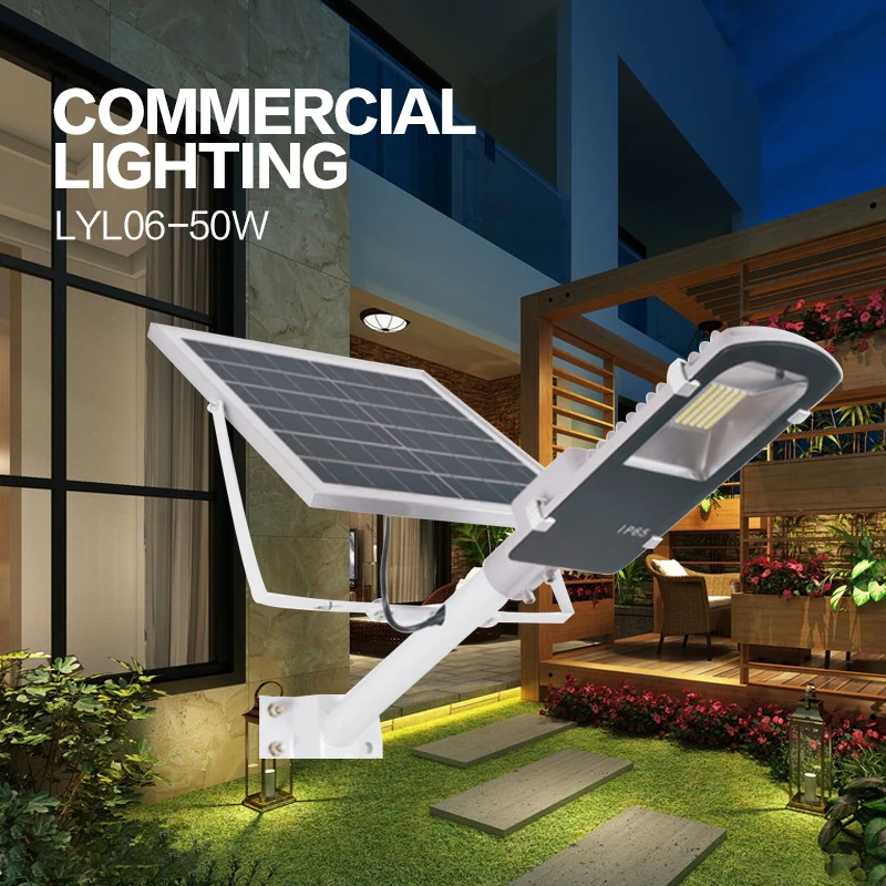 Factory Price 50W Round Split Smart Solar Street Light