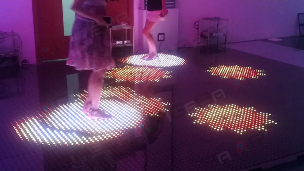 Dicso stage light 50x50cm led interactive sensitive dance floor for wedding party