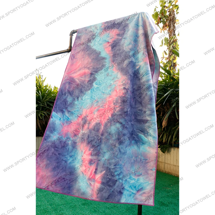 
Latest fashion suede tie dye non slip yoga mat for hot yoga equipment 