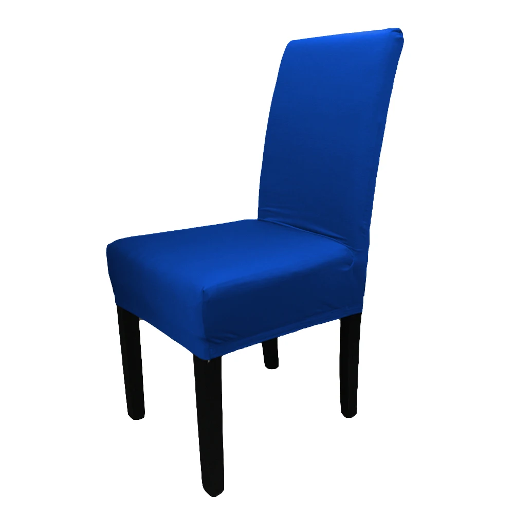 Оптовые европейские популярные дешевые синий спандекс лайкра стрейч столовая чехлы на сиденья
