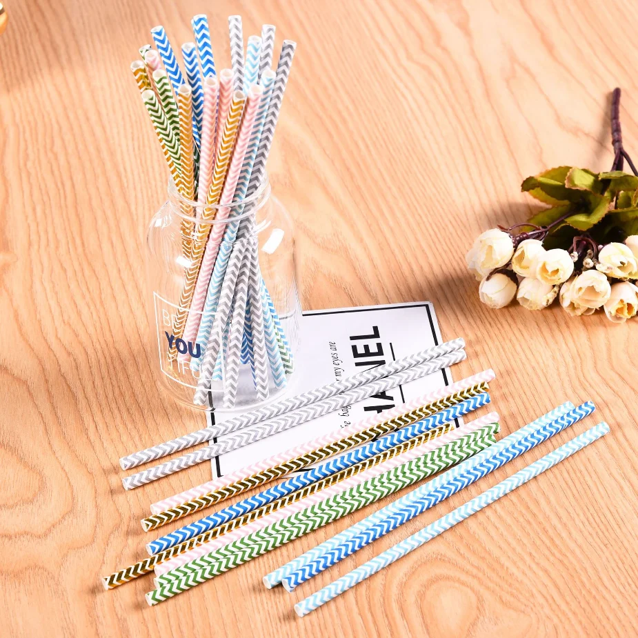 
Биоразлагаемые полоски, бумажные обернутые соломинки, аксессуары для бара, одноразовые соломинки для питья 