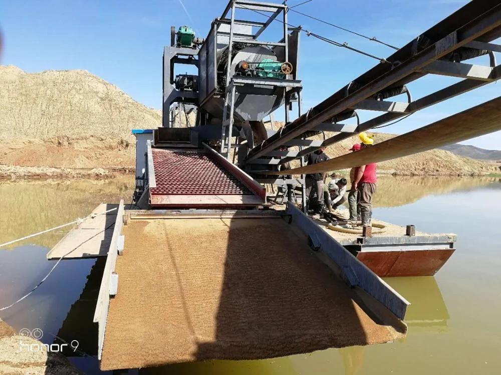 200m3/hour & dredge depth 25m  chain bucket gold dredger for sale