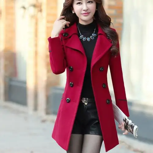 ladies overcoat designs Viscose hot sale fall Plus Size Women Overcoat mid-long style & breathable patchwork 213884