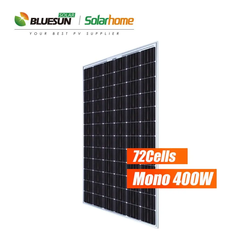 Bluesun Double Glass Solar Panels 72 solar cell 36v 400w 400 Watt Bifacial Solar panel Monocrystalline Solar Panel Price