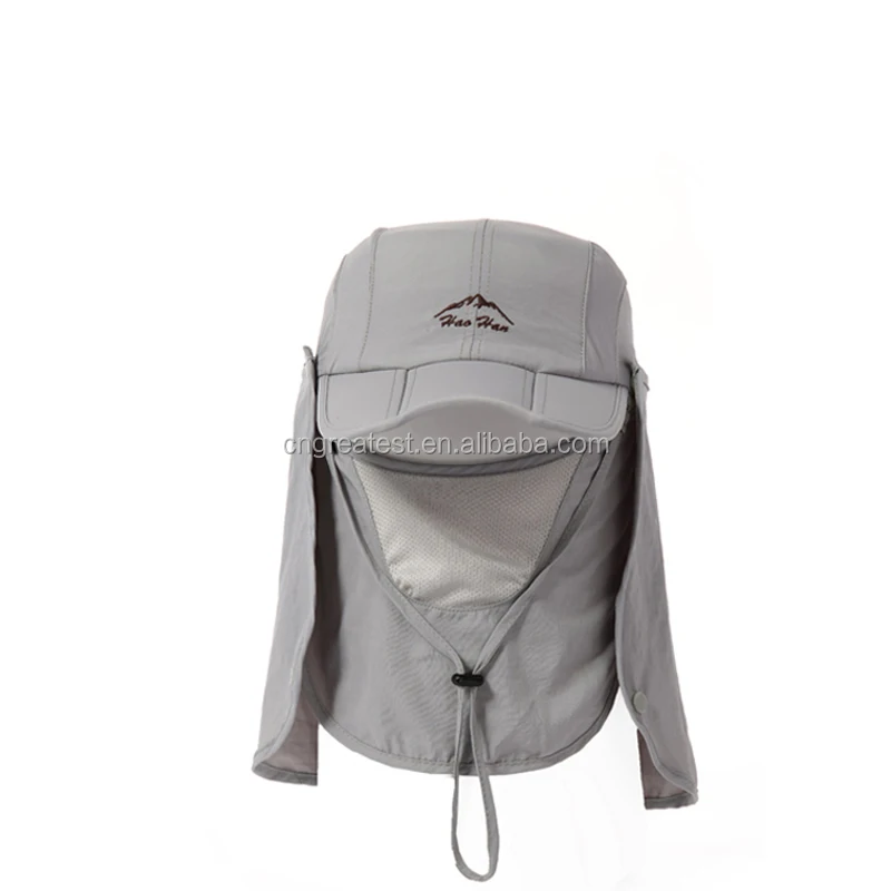 Foldable Quick Dry Outdoor Sports Sun Hats Nylon Sunscreen Anti-UV Cap Cycling Fishing Quick Drying Cap For Male And Female