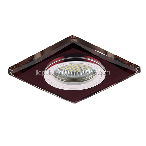 Crystal flat spotlight indoor lighting square ceiling light downlight colourful led MR16 GU5.3 house decoration side lighting