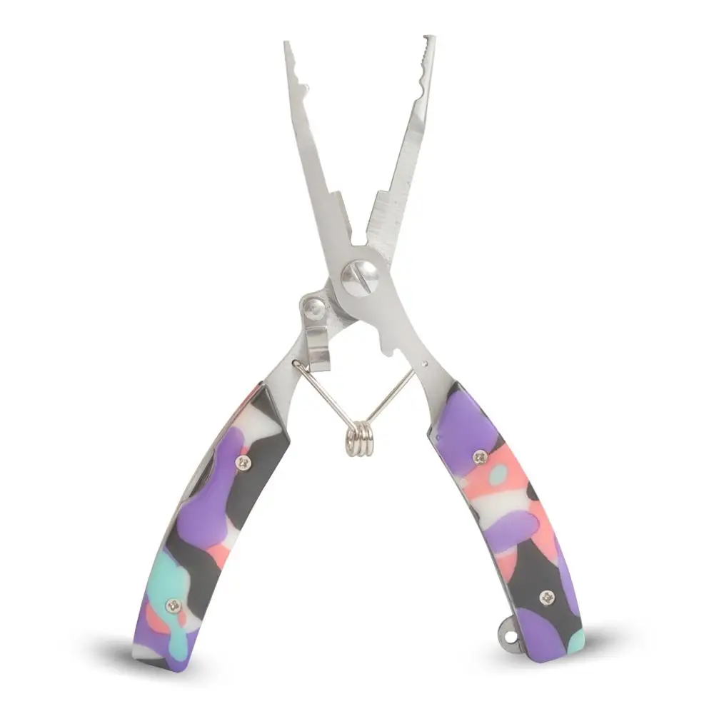 Wholesale product new arrival  stainless steel fishing pliers fishing tools scissors with camouflage handle