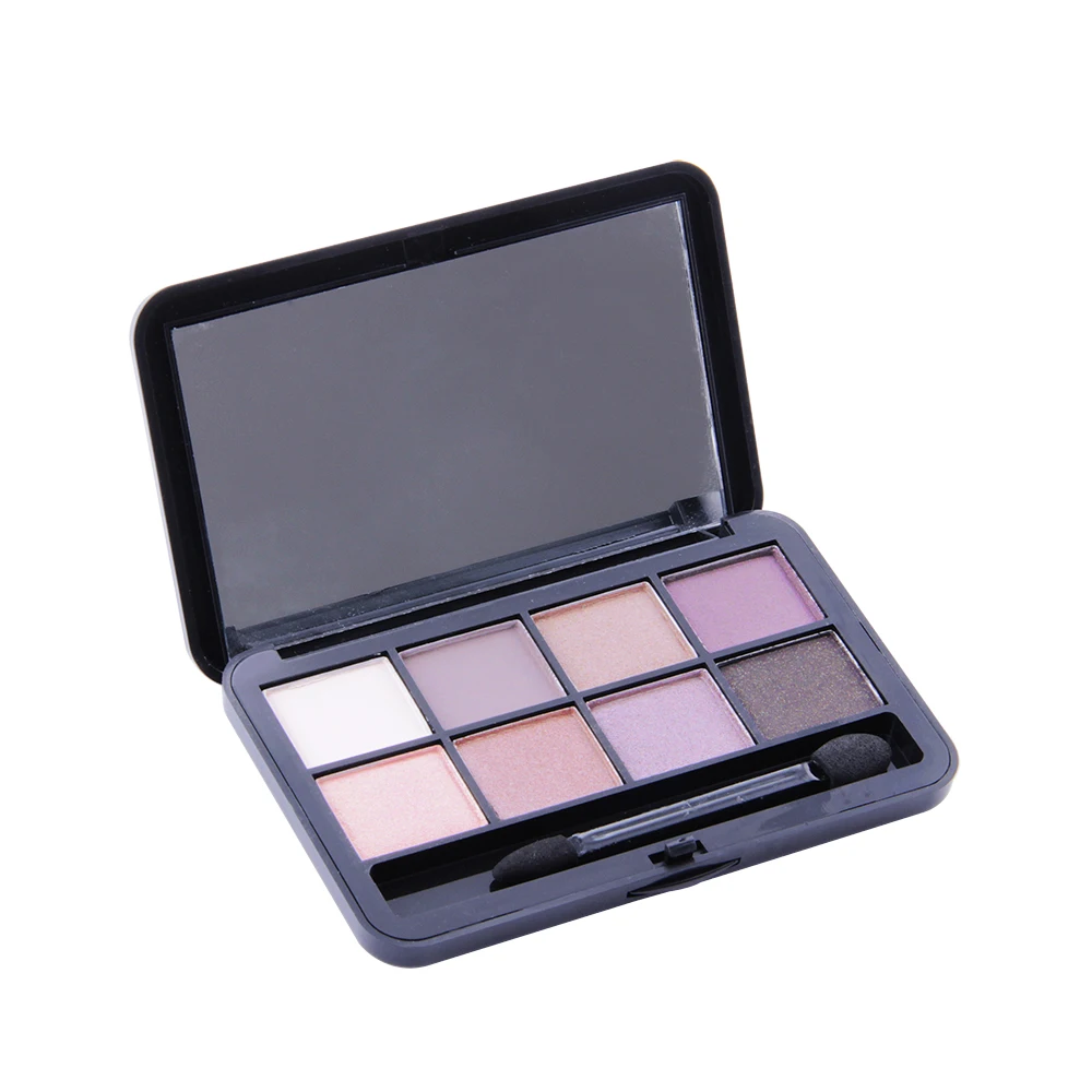 Zuofun Custom Logo Makeup 8 Color Organic Beauty Cosmetics Colorful Eyeshadow Plastic Palette