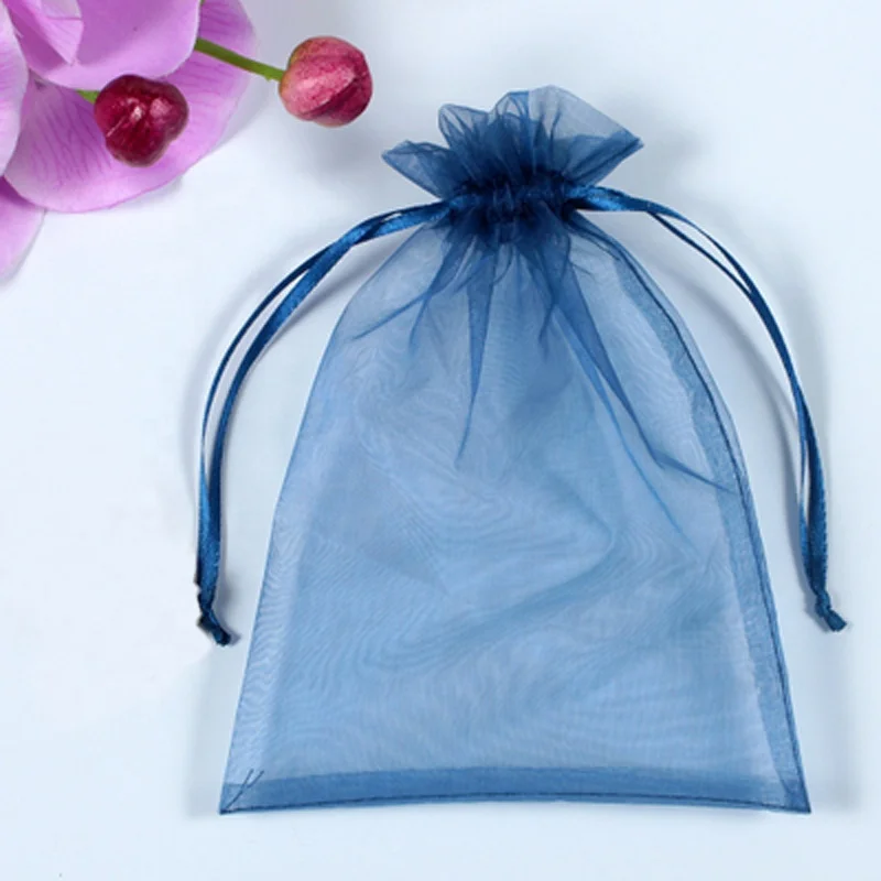 Colorful Reusable  Fashionable Custom Printed Organza Drawstring Gift Bag