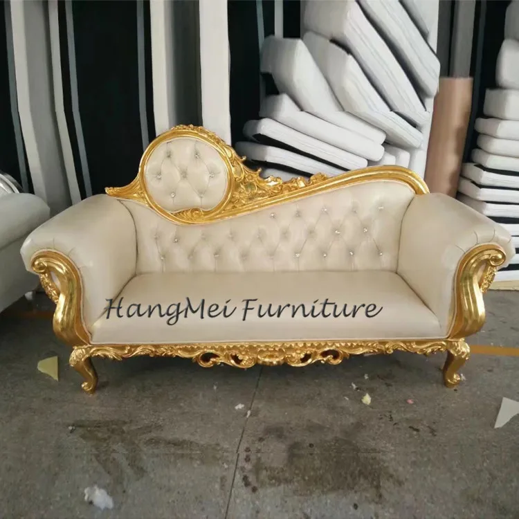 White Velvet Double Seater Sofa HM-KZ1
