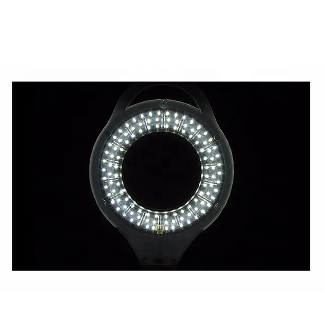 Stationary Magnifying Lamp LED Light with wheel