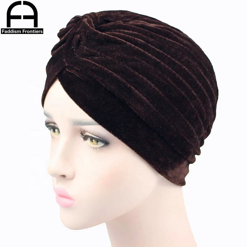 Women Velvet Turban Chemo Cap Turbante Hat