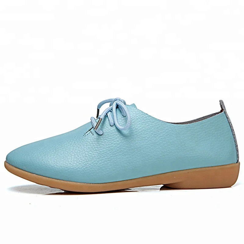 High quality multicolor genuine cow leather woman driving flats uniform shoes lady women high quality fashion casual shoes