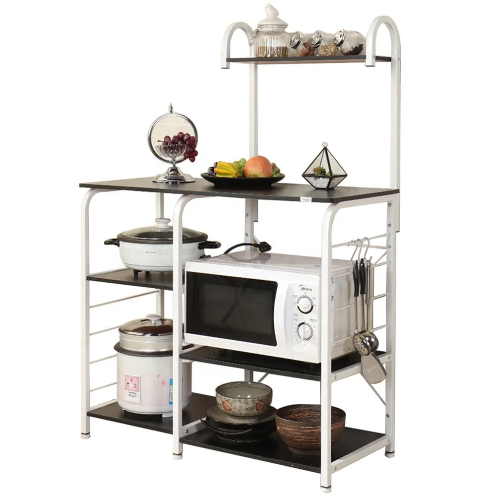 
Microwave Cart Stand Kitchen Storage Baker Rack & Spice Rack Display Shelf 