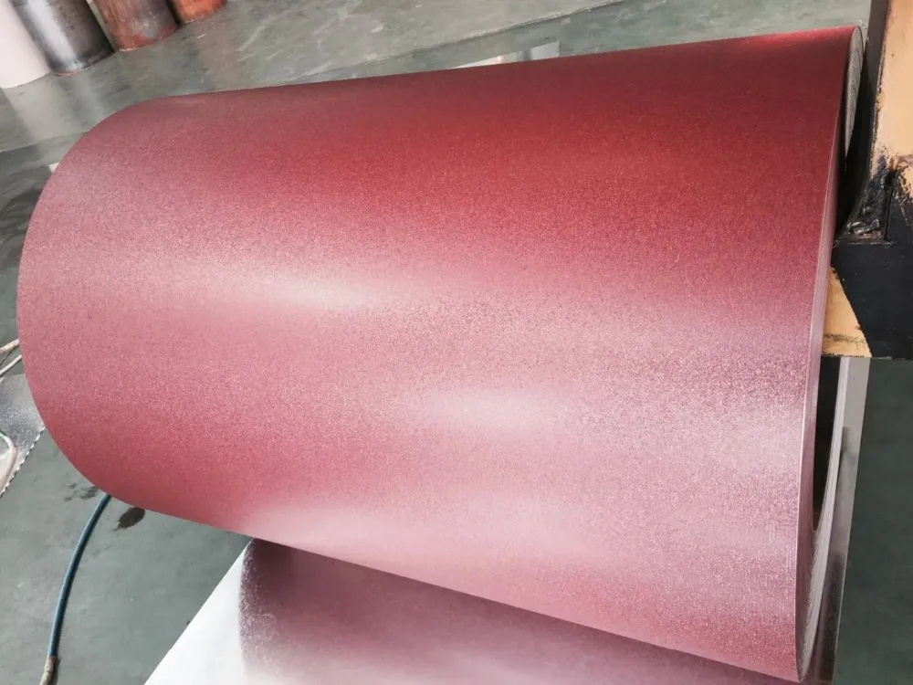 Wrinkle matt PPGI galvanized or Aluzinc steel pattern steel