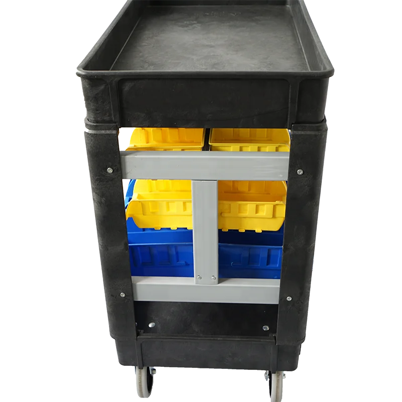 Eco-friendly Multifunctional Storage Plastic Service Utility Cart With Bin