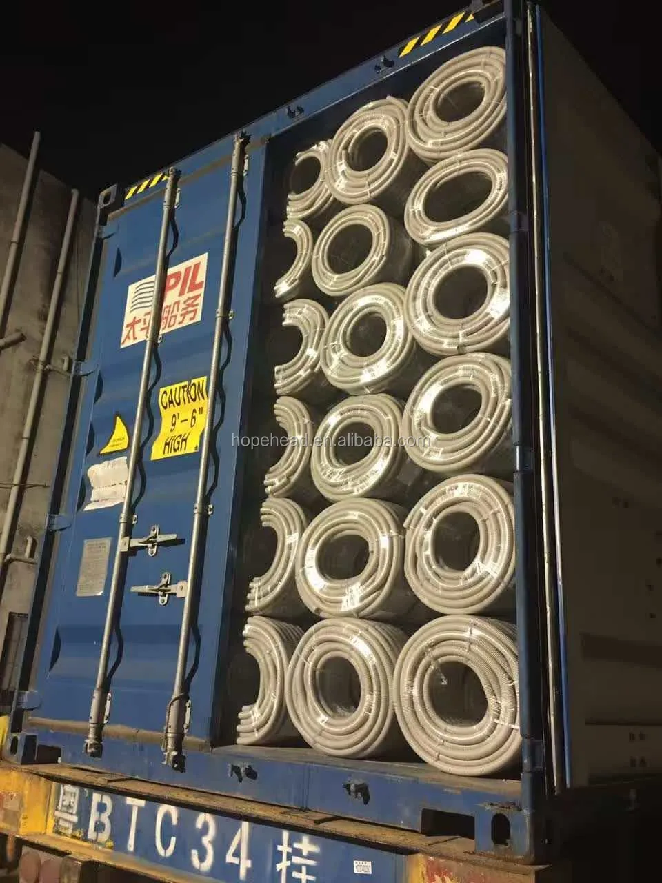 1' UV Stable Grey Flex Conduit Medium Duty PVC Corrugated Conduit