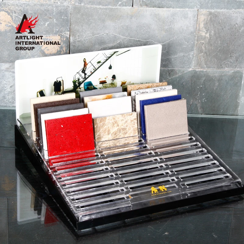 marble acrylic display shelf