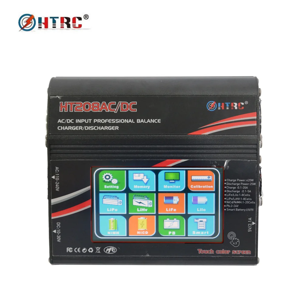 
HTRC HT208 AC/DC RC Toy Lipo Battery Balance Charger/Discharger 420W 20A for 1-8s Lilon LiPo LiFe LiHV Nicd NiMh PB Battery 