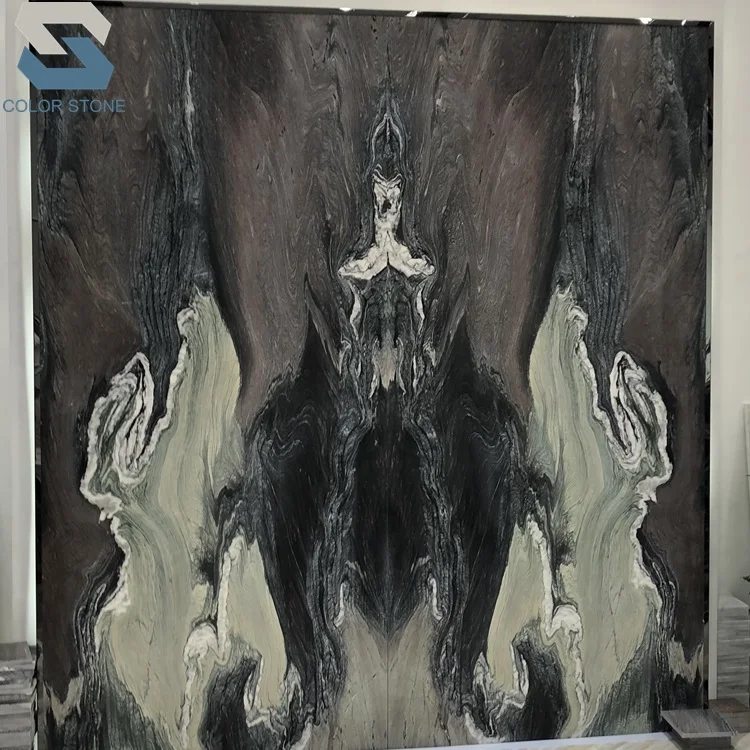 Natural Polished brazil luxury Cipollino ondulato purple marble slab stone for wall  background bookmathed