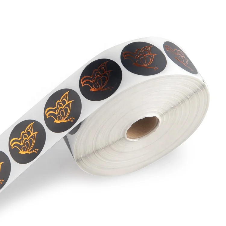 High Quality Vinyl Adhesive Labels For Gift Custom Die Cut  Foil Stamping Stickers