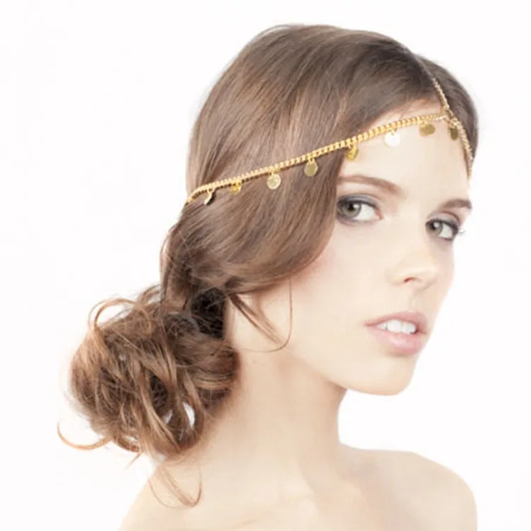 
Fashion golden forehead jewelry head chain headband 