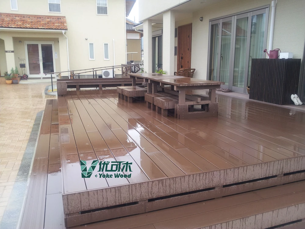 Дешевые деревянные пластиковые композитные настил материал Открытый водонепроницаемый Ламинат доски