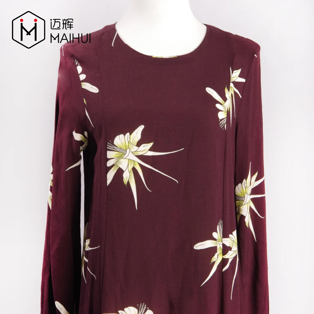 
Ladies Dress Custom Design Floral Chiffon Women Long Dress 