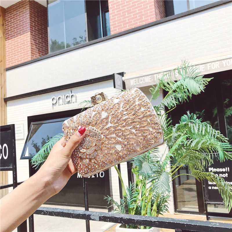 new fashion lady clutch bag latest styles women bling clutch purse factory price rhinestone evening bags