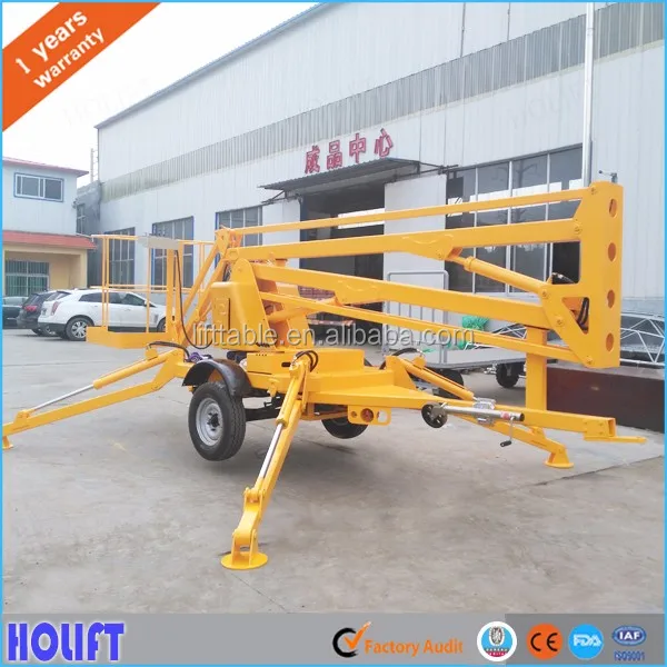 New design 12m lifting height mobile pickup truck boom lift/vehicle mounted boom lift table