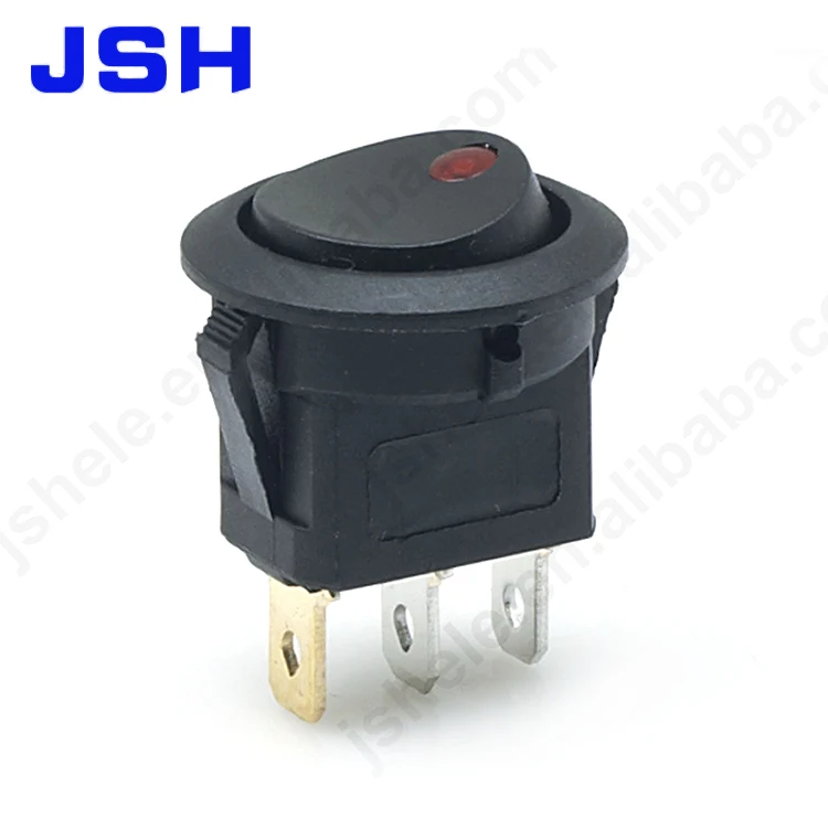 Round Car On/Off Rocker Switches Car Audio Toggle 12V Amp Install Lights