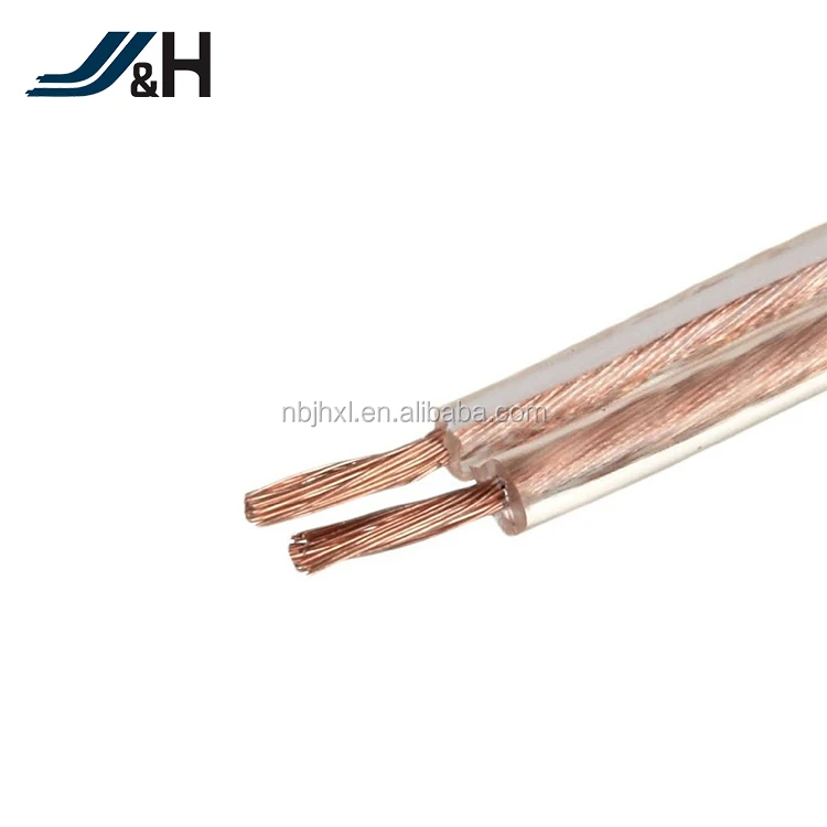 Плоский гибкий прозрачный кабель для динамика из ПВХ с сертификатом RoHS 2C * 16 AWG OFC