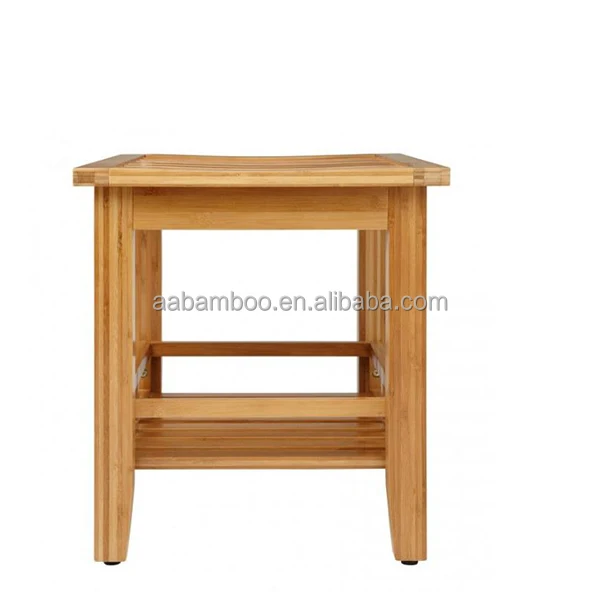 Bamboo Bathroom Towel Stool