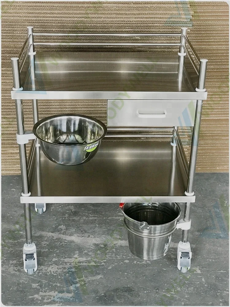 Factory Price WST1301 S.S Medical Dressing Trolley Customizable