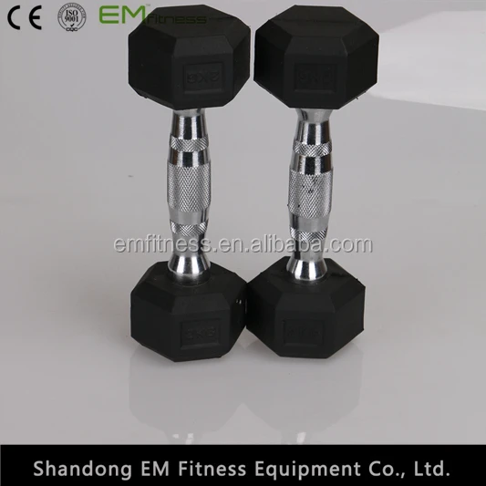 dezhou fitness equipment rubber dumbbell