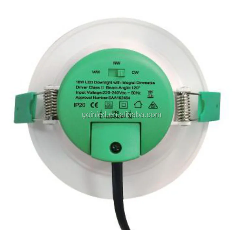 
new design 10W CCT changeable led plastic downlight Australia standard 