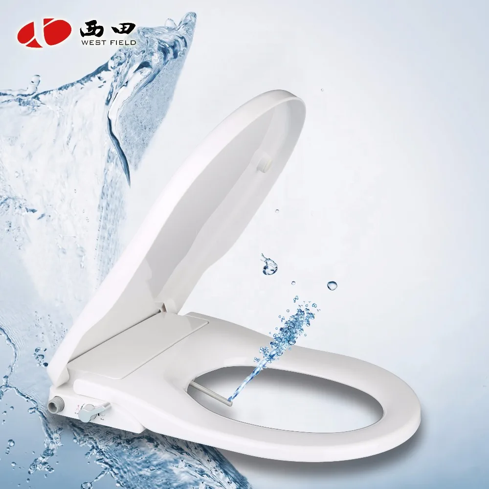 
2017 Hot sale Bidet Toilet Seat Cover with double Water Spray Nozzles for Sanitary Bathroom 