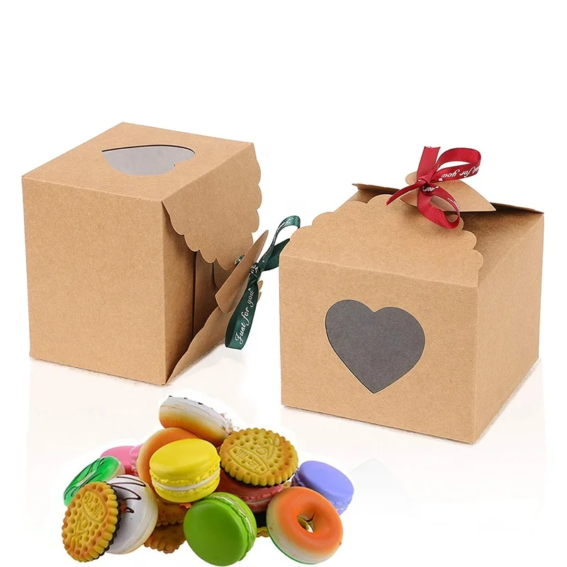 Kraft Paper cake box For Party Gift Wedding Favors Candy Shopping Bags