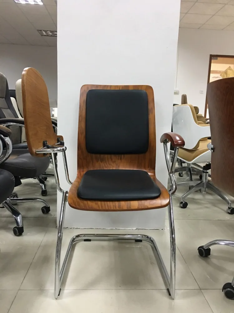 Кожаный, деревянный, бентовый, офисный, школьный стул для обучения посетителей с письменным столом, цена на компоненты foshan
