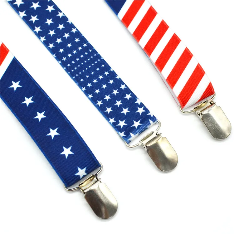Cartoon style unisex  general elastic  suspender adjust  adult 3clips braces  for  trousers