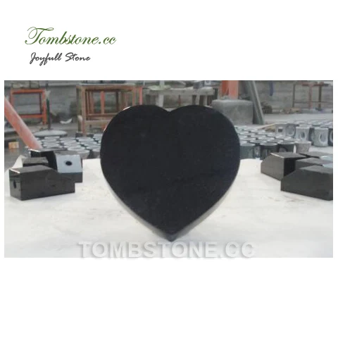 
Stone memorial black granite plaques heart shape oval shape 