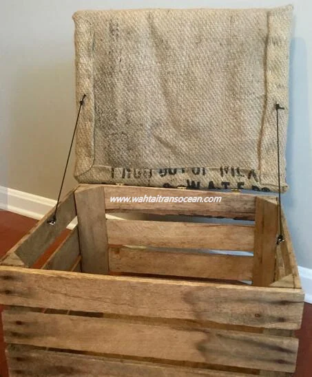 Деревянный ящик для хранения мешковины, кофейный мешок, тумбочка, деревенский фермерский Декор/винтажный деревенский табурет