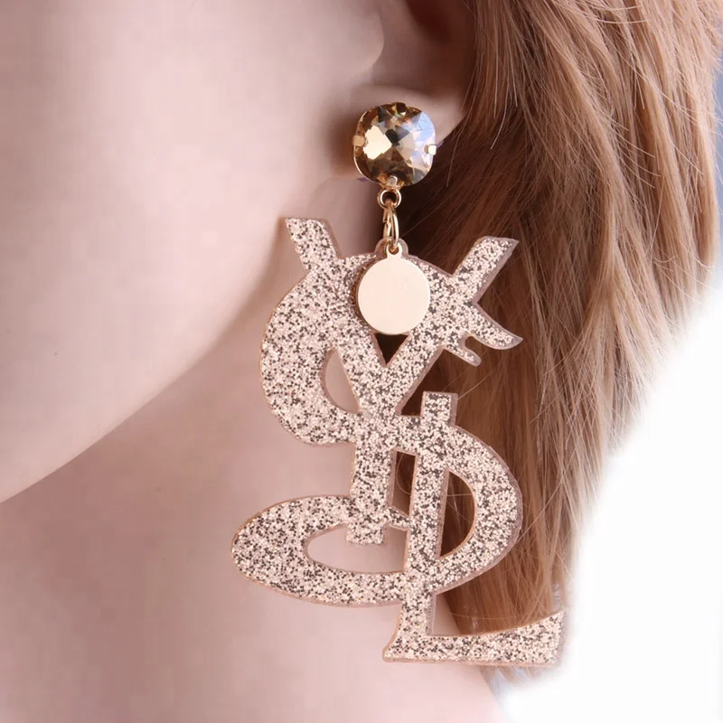 
NeeFu WoFu Drop Leopard print Earrings Letter Earrings Resin Band Big Earring For Woman Large Long Brinco Ear Oorbellen Gift 