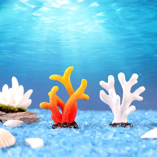 Artificial Reef Mini Coral For Aquarium Raising Fish Turtle Decorated Fish Tank  Resin DIY Ornaments