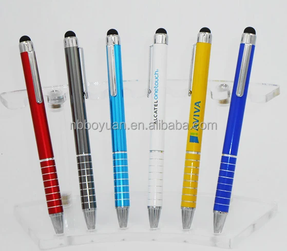 cheap metal touch screen pen school and office use ball pen