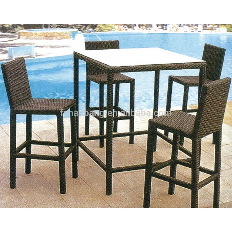 Новый дизайн, Лидер продаж, современный синтетический пластиковый ротанговый барный стул, высокий стул