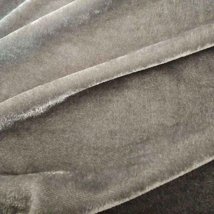 
Knitting customized pattern flexible spandex velvet fabric for garment 